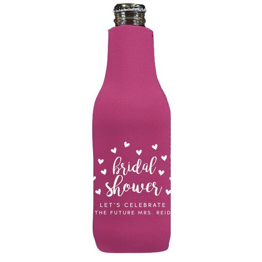 Confetti Hearts Bridal Shower Bottle Huggers